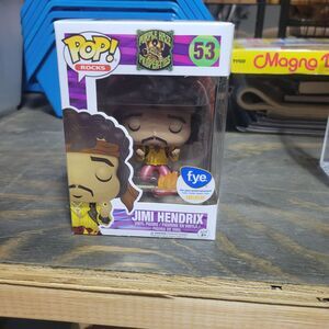 Funko Pop Jimi Hendrix #53 FYE Exclusive Burning Guitar Pop! Rocks Purple Haze